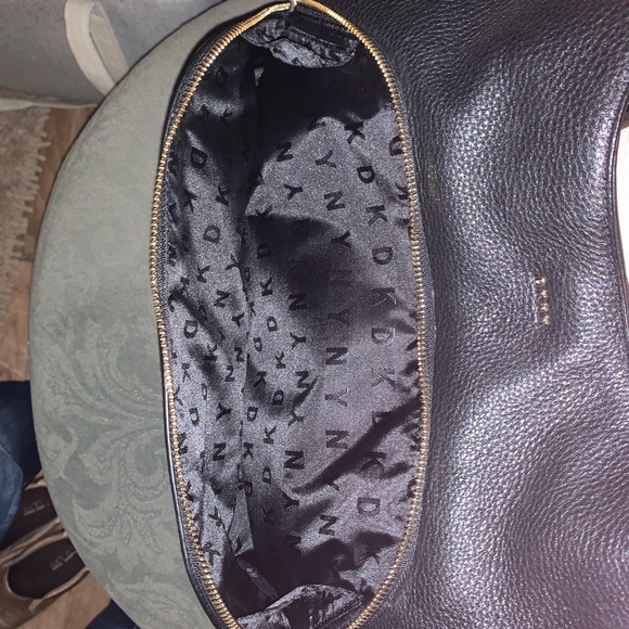 DKNY black leather purse. - Picture 3 of 5